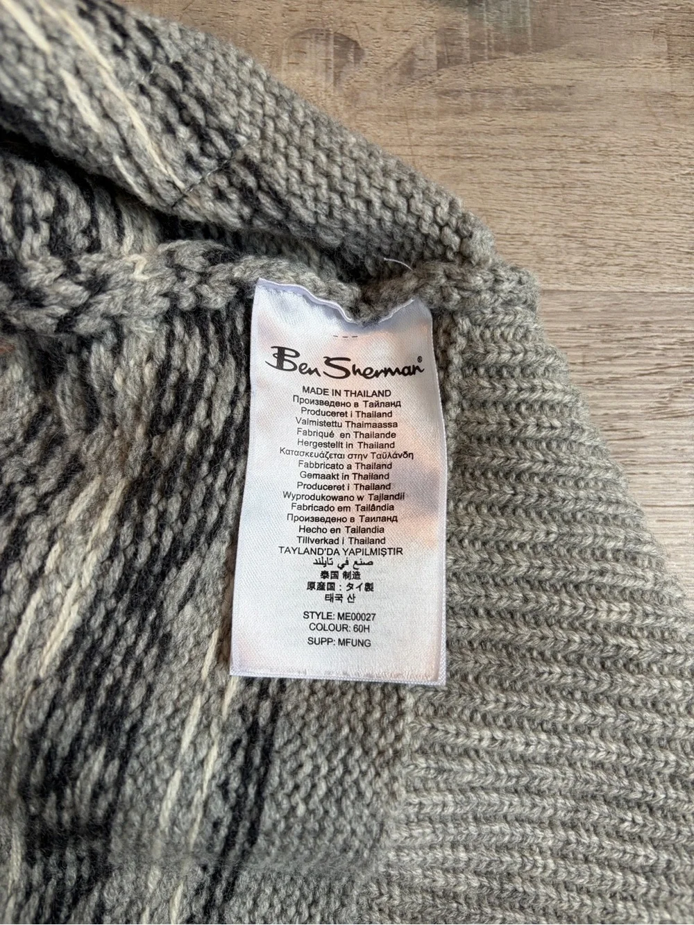 Ben Sherman Fair Isle 100% Merino Wool Splectrum Pullover - Made in England